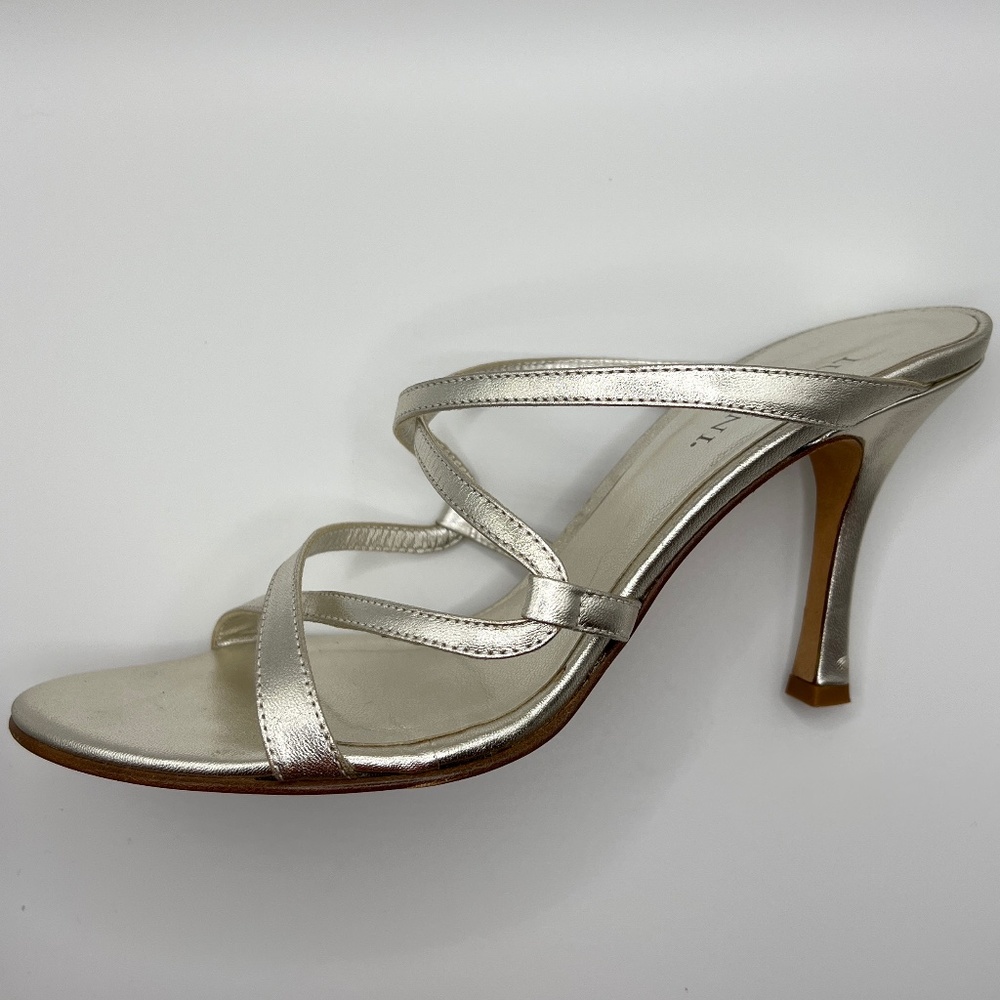 Lumiani Platinum Strappy Heeled Sandal